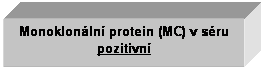 Textov pole: Monoklonln protein (MC) v sru
pozitivn
