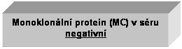 Textov pole: Monoklonln protein (MC) v sru 
negativn
